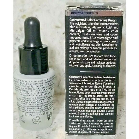 Algenist REVEAL Concentrated Color Correcting‎ Drops Serum BLUE 0.5oz NIB - Picture 2 of 4